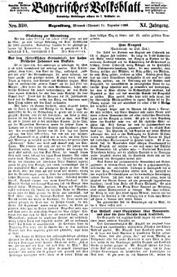 Bayerisches Volksblatt (Regensburger Morgenblatt) Mittwoch 21. Dezember 1859