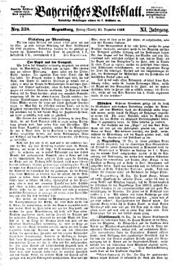 Bayerisches Volksblatt (Regensburger Morgenblatt) Freitag 30. Dezember 1859