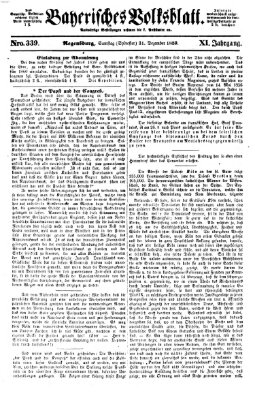 Bayerisches Volksblatt (Regensburger Morgenblatt) Samstag 31. Dezember 1859