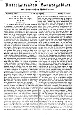 Bayerisches Volksblatt (Regensburger Morgenblatt) Sonntag 16. Januar 1859