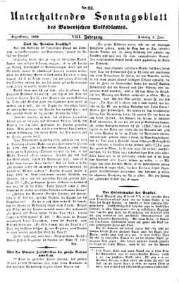 Bayerisches Volksblatt (Regensburger Morgenblatt) Sonntag 5. Juni 1859