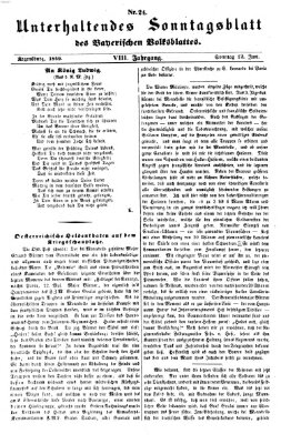 Bayerisches Volksblatt (Regensburger Morgenblatt) Sonntag 12. Juni 1859