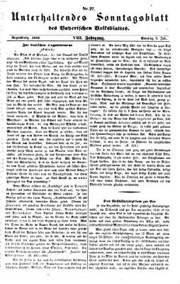 Bayerisches Volksblatt (Regensburger Morgenblatt) Sonntag 3. Juli 1859