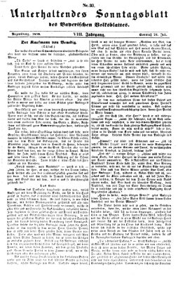 Bayerisches Volksblatt (Regensburger Morgenblatt) Sonntag 24. Juli 1859