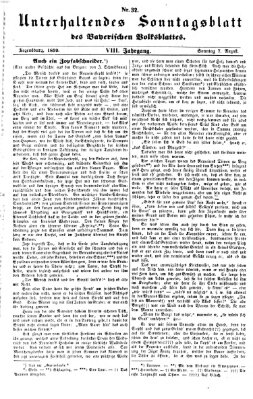 Bayerisches Volksblatt (Regensburger Morgenblatt) Sonntag 7. August 1859