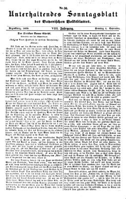 Bayerisches Volksblatt (Regensburger Morgenblatt) Sonntag 4. September 1859