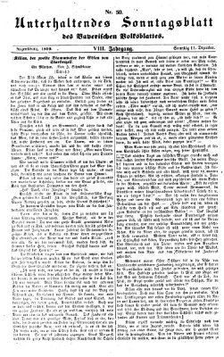 Bayerisches Volksblatt (Regensburger Morgenblatt) Sonntag 11. Dezember 1859