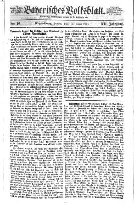 Bayerisches Volksblatt (Regensburger Morgenblatt) Dienstag 10. Januar 1860