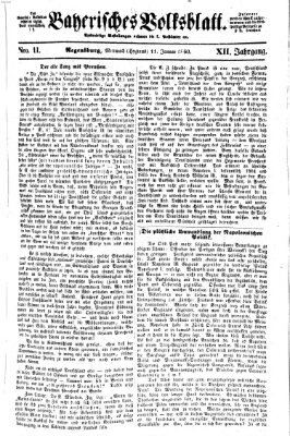 Bayerisches Volksblatt (Regensburger Morgenblatt) Mittwoch 11. Januar 1860