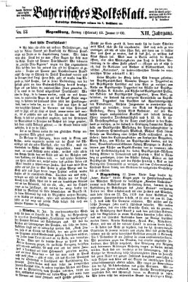 Bayerisches Volksblatt (Regensburger Morgenblatt) Freitag 13. Januar 1860