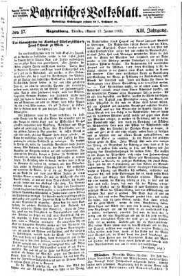 Bayerisches Volksblatt (Regensburger Morgenblatt) Dienstag 17. Januar 1860