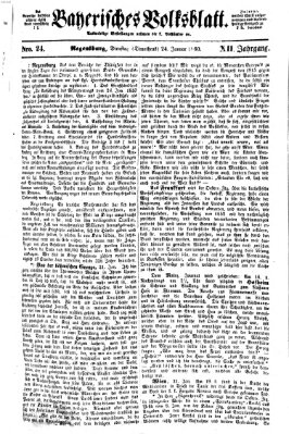 Bayerisches Volksblatt (Regensburger Morgenblatt) Dienstag 24. Januar 1860