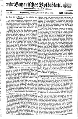 Bayerisches Volksblatt (Regensburger Morgenblatt) Dienstag 7. Februar 1860