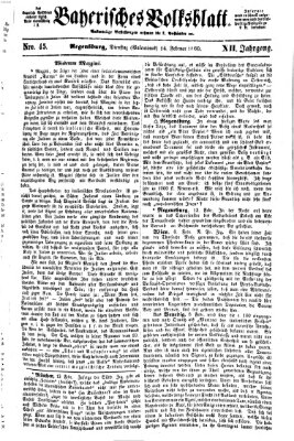 Bayerisches Volksblatt (Regensburger Morgenblatt) Dienstag 14. Februar 1860