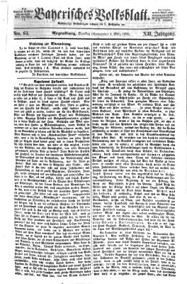 Bayerisches Volksblatt (Regensburger Morgenblatt) Samstag 3. März 1860