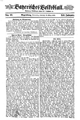 Bayerisches Volksblatt (Regensburger Morgenblatt) Donnerstag 29. März 1860