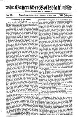 Bayerisches Volksblatt (Regensburger Morgenblatt) Freitag 30. März 1860