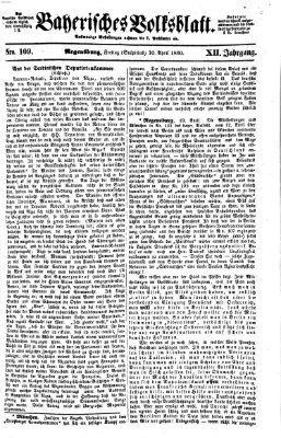 Bayerisches Volksblatt (Regensburger Morgenblatt) Freitag 20. April 1860