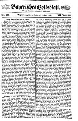 Bayerisches Volksblatt (Regensburger Morgenblatt) Montag 23. April 1860