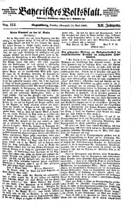 Bayerisches Volksblatt (Regensburger Morgenblatt) Dienstag 24. April 1860