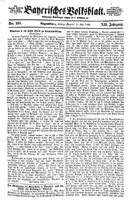 Bayerisches Volksblatt (Regensburger Morgenblatt) Freitag 11. Mai 1860