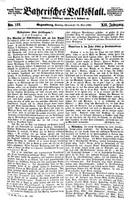 Bayerisches Volksblatt (Regensburger Morgenblatt) Sonntag 13. Mai 1860