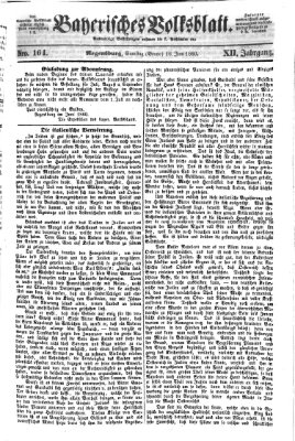 Bayerisches Volksblatt (Regensburger Morgenblatt) Samstag 16. Juni 1860