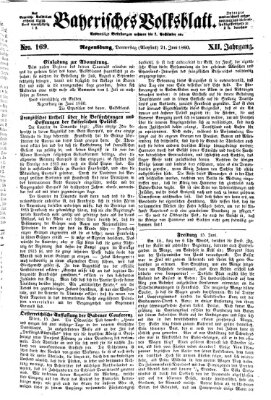 Bayerisches Volksblatt (Regensburger Morgenblatt) Donnerstag 21. Juni 1860