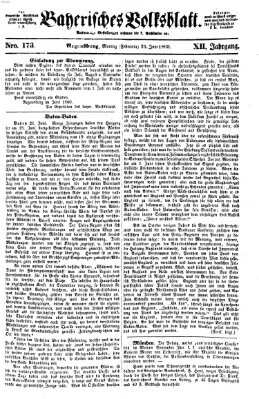 Bayerisches Volksblatt (Regensburger Morgenblatt) Montag 25. Juni 1860