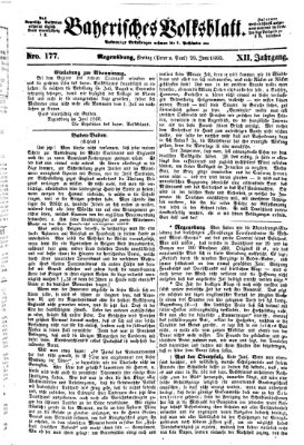 Bayerisches Volksblatt (Regensburger Morgenblatt) Freitag 29. Juni 1860