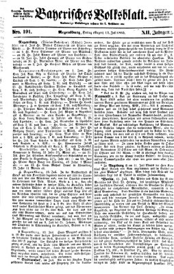 Bayerisches Volksblatt (Regensburger Morgenblatt) Freitag 13. Juli 1860