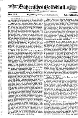 Bayerisches Volksblatt (Regensburger Morgenblatt) Sonntag 15. Juli 1860