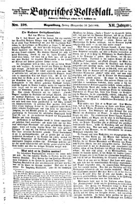 Bayerisches Volksblatt (Regensburger Morgenblatt) Freitag 20. Juli 1860