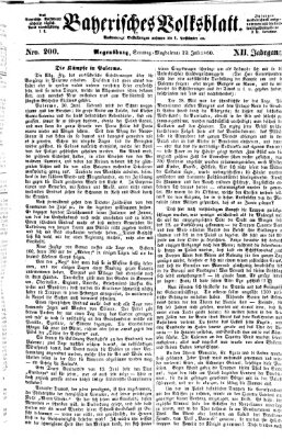 Bayerisches Volksblatt (Regensburger Morgenblatt) Sonntag 22. Juli 1860