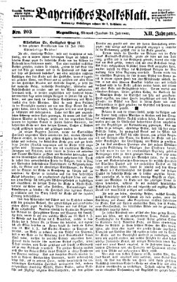 Bayerisches Volksblatt (Regensburger Morgenblatt) Mittwoch 25. Juli 1860