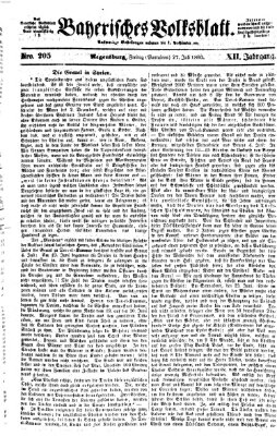 Bayerisches Volksblatt (Regensburger Morgenblatt) Freitag 27. Juli 1860