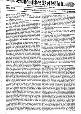 Bayerisches Volksblatt (Regensburger Morgenblatt) Montag 20. August 1860