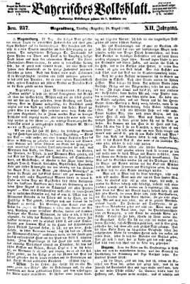 Bayerisches Volksblatt (Regensburger Morgenblatt) Dienstag 28. August 1860