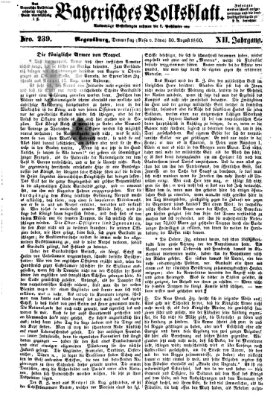 Bayerisches Volksblatt (Regensburger Morgenblatt) Donnerstag 30. August 1860