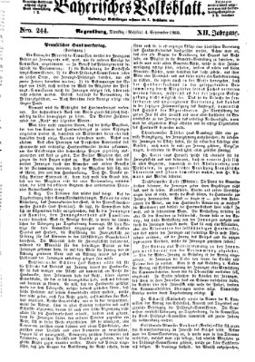 Bayerisches Volksblatt (Regensburger Morgenblatt) Dienstag 4. September 1860