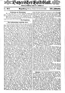 Bayerisches Volksblatt (Regensburger Morgenblatt) Montag 24. September 1860