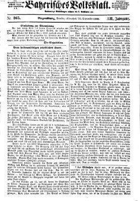 Bayerisches Volksblatt (Regensburger Morgenblatt) Dienstag 25. September 1860