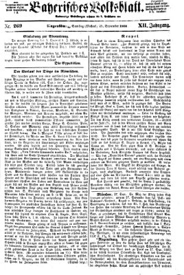 Bayerisches Volksblatt (Regensburger Morgenblatt) Samstag 29. September 1860