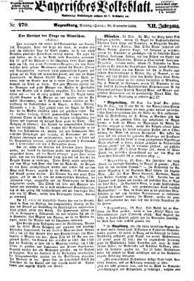 Bayerisches Volksblatt (Regensburger Morgenblatt) Sonntag 30. September 1860