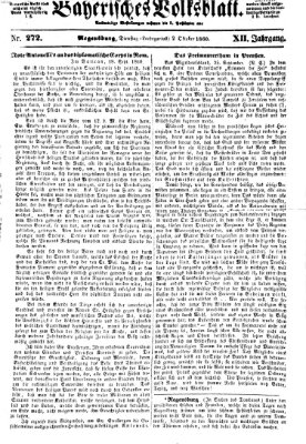 Bayerisches Volksblatt (Regensburger Morgenblatt) Dienstag 2. Oktober 1860