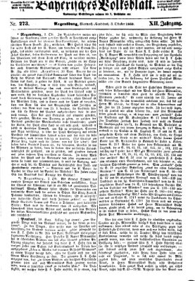 Bayerisches Volksblatt (Regensburger Morgenblatt) Mittwoch 3. Oktober 1860