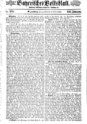 Bayerisches Volksblatt (Regensburger Morgenblatt) Freitag 5. Oktober 1860