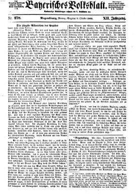 Bayerisches Volksblatt (Regensburger Morgenblatt) Montag 8. Oktober 1860