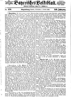 Bayerisches Volksblatt (Regensburger Morgenblatt) Dienstag 9. Oktober 1860