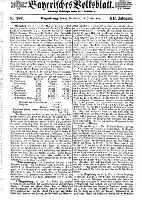 Bayerisches Volksblatt (Regensburger Morgenblatt) Freitag 12. Oktober 1860